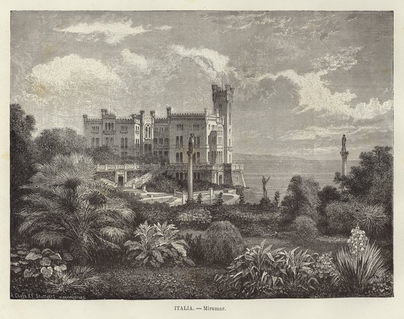 İtalya - Miramare Kalesi by Adolf Closs