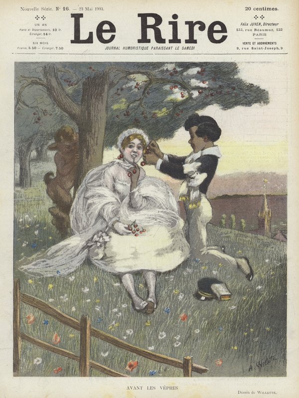 Le Rire için İllüstrasyon by Adolphe Leon Willette