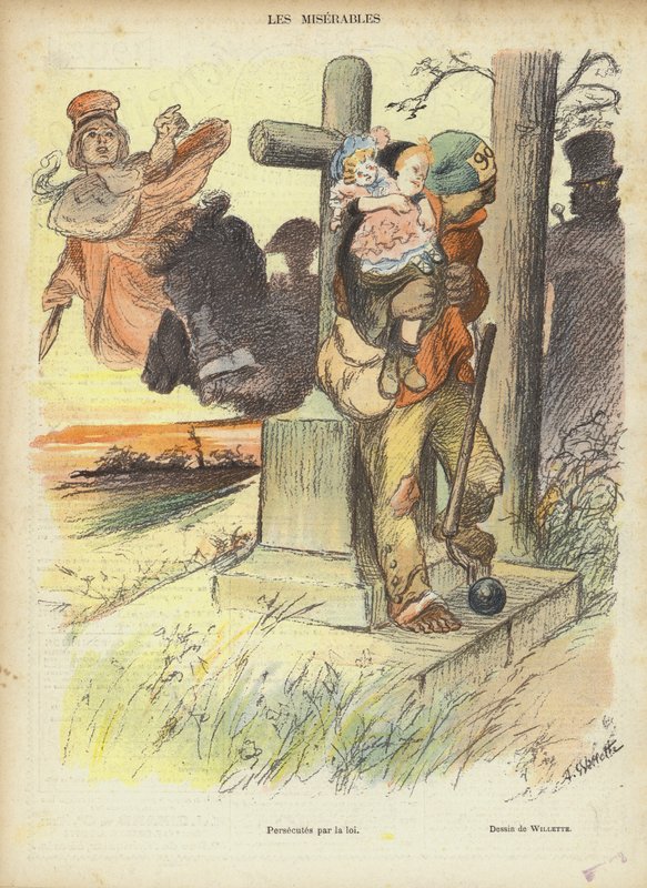 Sefiller, Le Rire için illüstrasyon by Adolphe Leon Willette