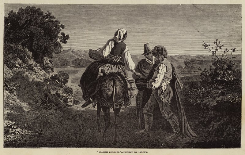 İspanyol Dilenciler by Adolphe Pierre Leleux