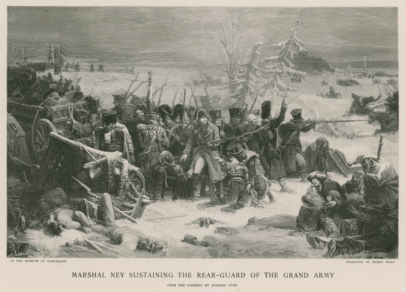 Marshal Ney sustaining the rear-guard of the Grand Army  by Adolphe Yvon