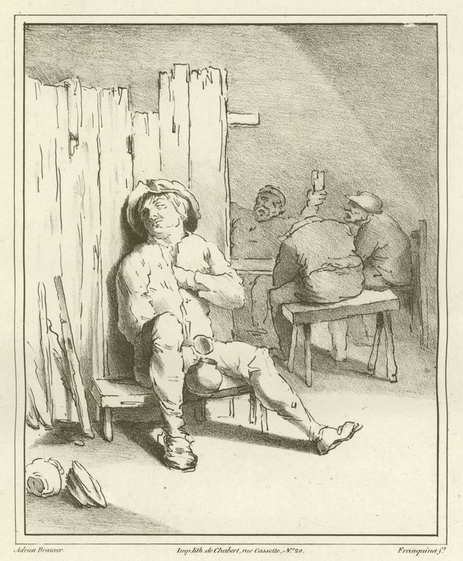 Murugo kuri Thanksgiving, yanditswe na J. Schulfer, pub. na Currier na Ives, 1867 by Adriaen Brouwer