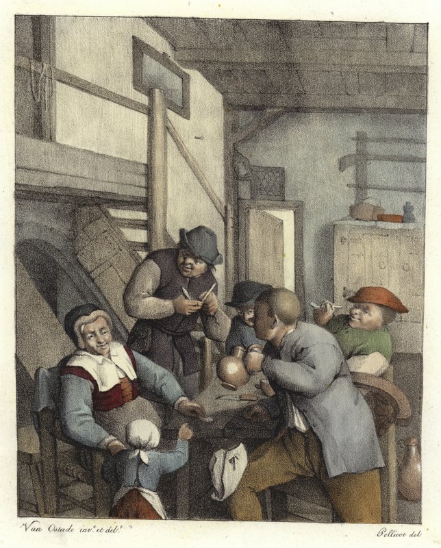 Hollandalı köylüler içme by Adriaen Jansz. van Ostade