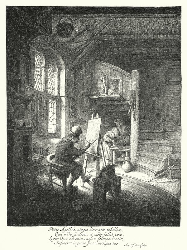 Ressam (gravür) by Adriaen Jansz. van Ostade