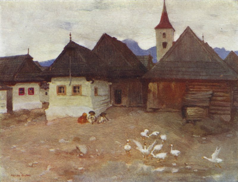 Çekoslovakya: Vazsecz, bir Slovak Köyü (renkli taş) by Adrian Scott Stokes
