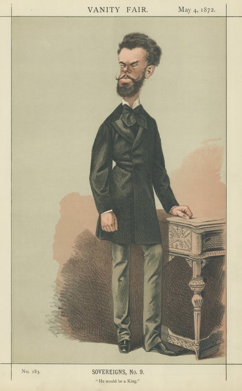 İspanya Kralı Amadeus (renkli taş) by Adriano Cecioni