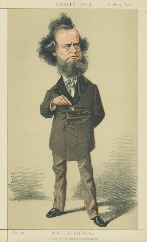Bay William Hepworth Dixon (renkli lito) by Adriano Cecioni