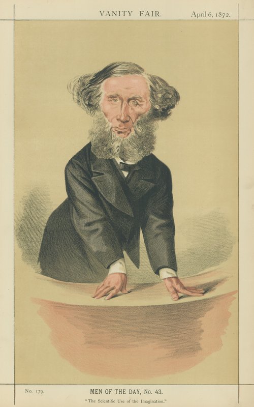Profesör John Tyndall (renkli taş baskı) by Adriano Cecioni