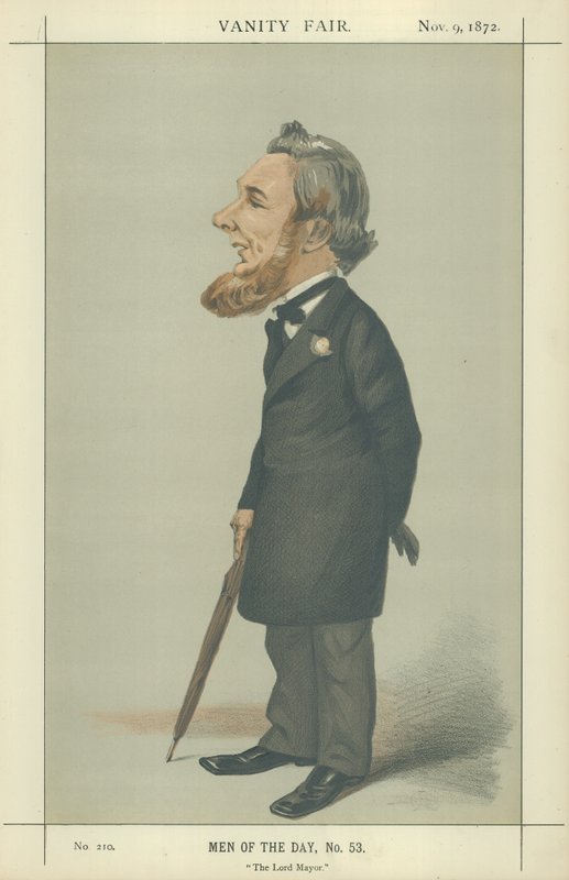 Sir Sydney Hedley Waterlow (renkli lito) by Adriano Cecioni