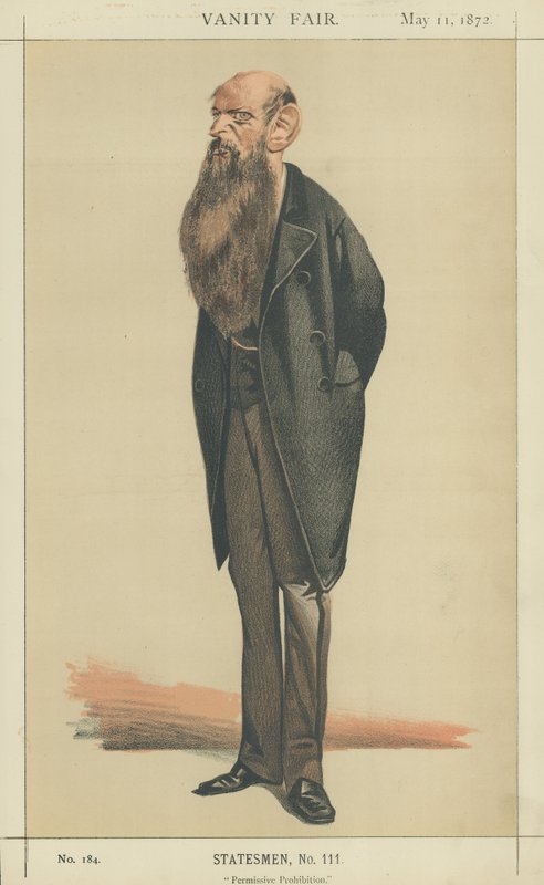 Sir Wilfrid Lawson (renkli taş baskı) by Adriano Cecioni