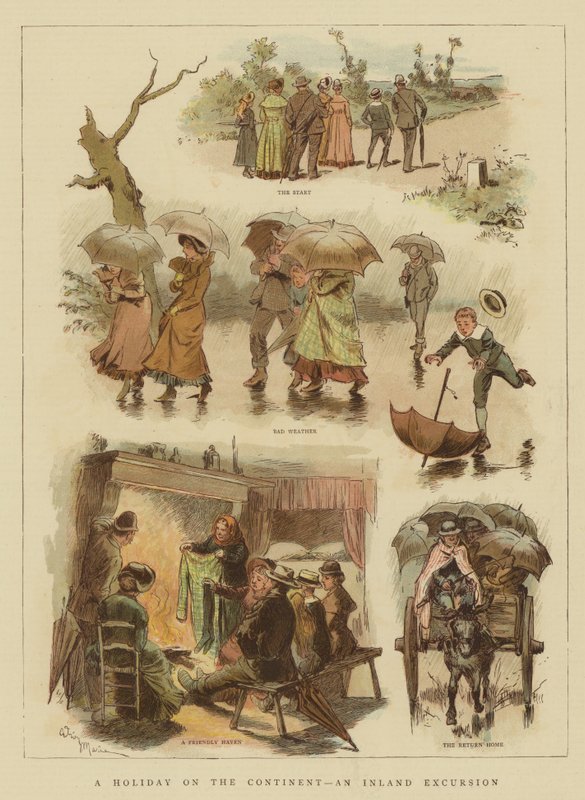 Kıtada Bir Tatil, Bir İç Gezi (chromolitho) by Adrien Emmanuel Marie