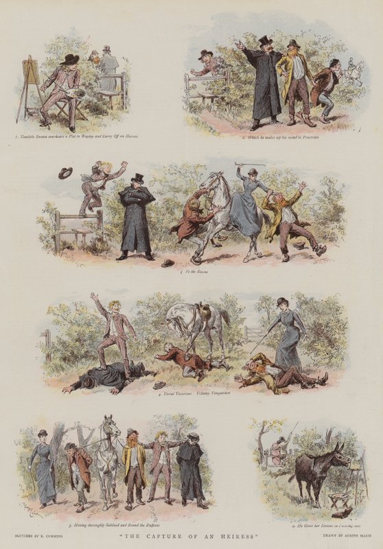 Bir Mirasçının Yakalanması (chromolitho) by Adrien Emmanuel Marie