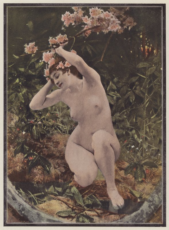 Dryad, Yunan mitolojisinden ağaç perisi (renkli taş) by Aimé Nicolas Morot