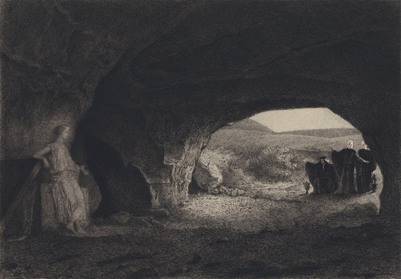 Kadınlara bir melek görünür by after Albert Robida