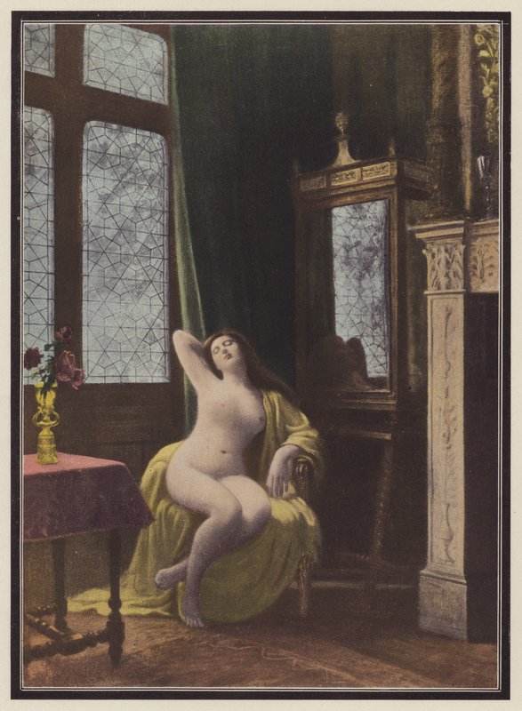 Uyuyan kadın (renkli taş) by Albert (after) Aublet
