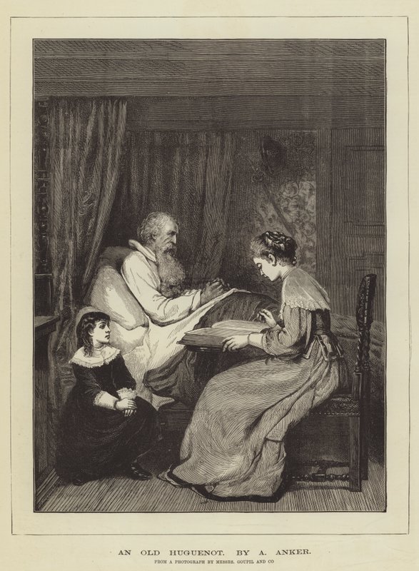 Eski Bir Huguenot by Albert Anker