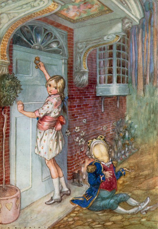 Alice Harikalar Diyarında için İllüstrasyon (renkli lito) by Albert Edward Jackson