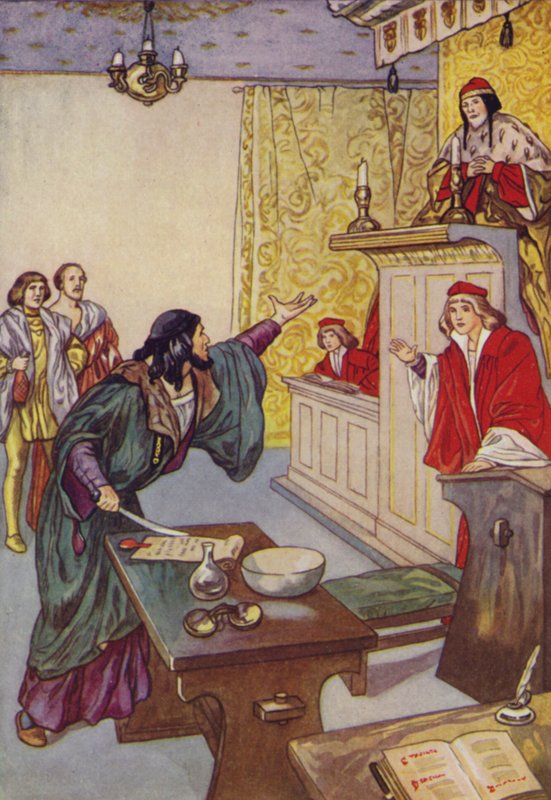 Shakespeare: Venedik Taciri (renkli lito) by Albert Edward Jackson