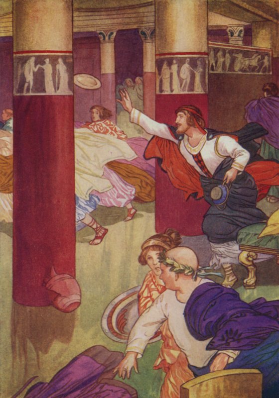Shakespeare: Atinalı Timon (renkli lito) by Albert Edward Jackson