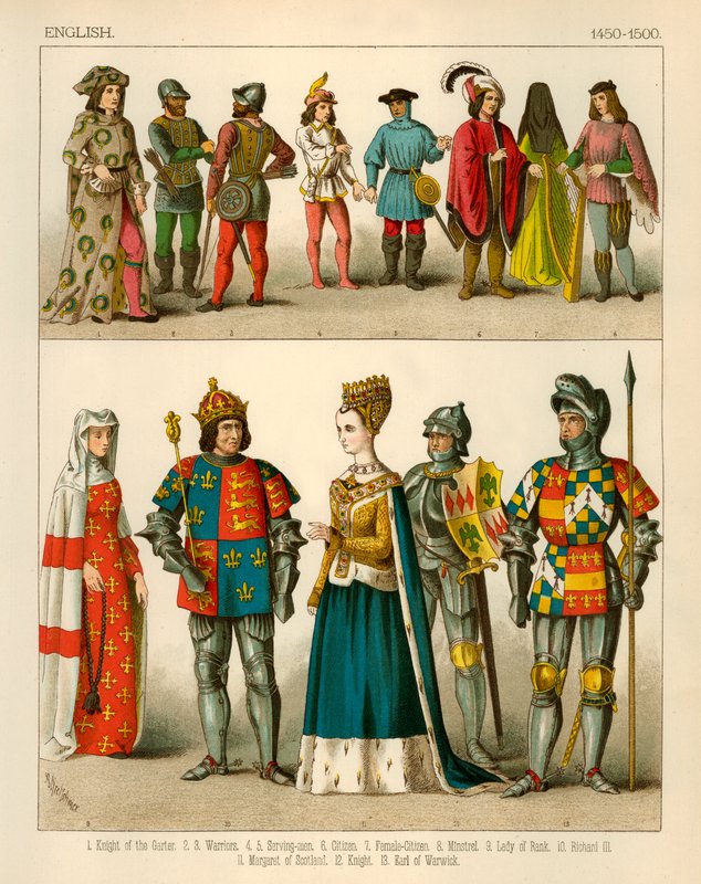 İngiliz Kostümü 1450-1500 by Albert Kretschmer