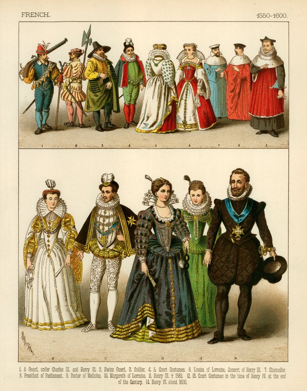 Fransız Kostümü 1550-1600 by Albert Kretschmer