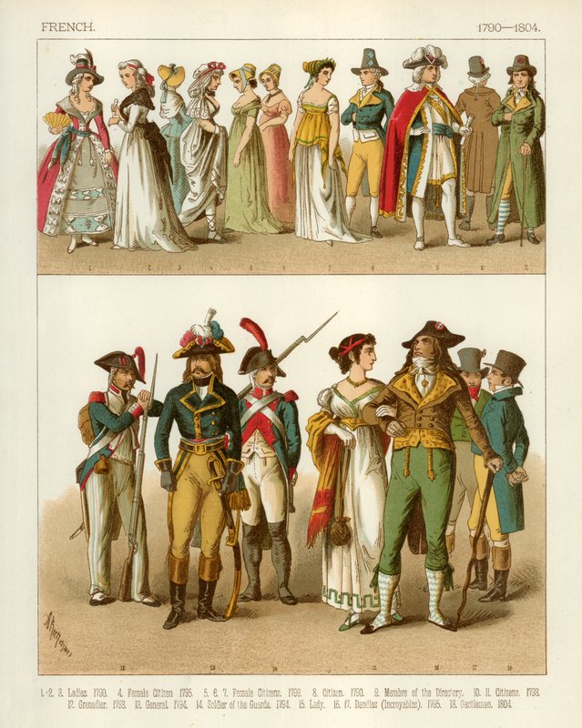 Fransız Kostümleri 1790-1804 by Albert Kretschmer