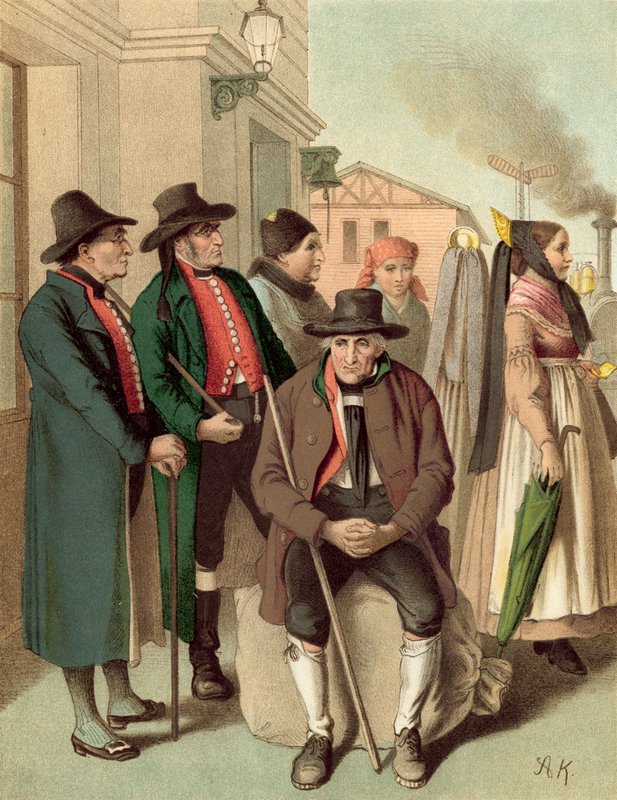 Alman kostümü, Bayern by Albert Kretschmer
