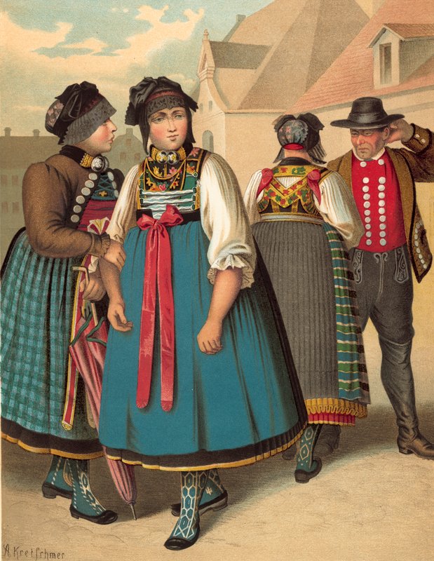 Alman kostümü, Bayern, Dachau by Albert Kretschmer