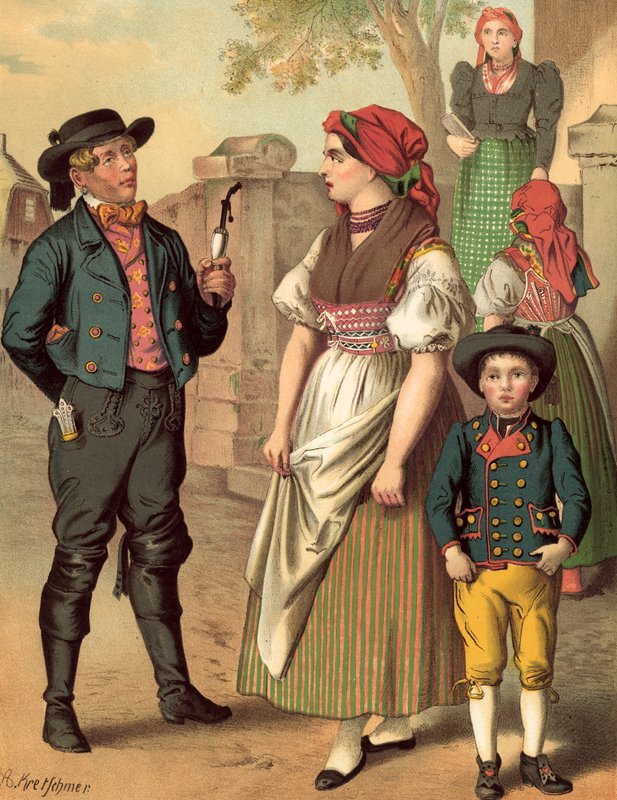 German costume, Bohmen, Hayd by Albert Kretschmer
