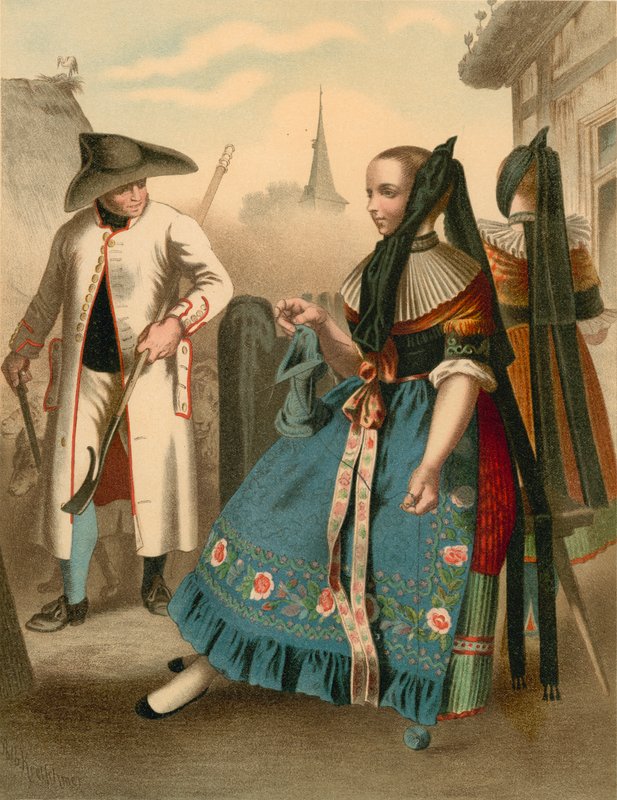 Alman kostümü, Braunschweig by Albert Kretschmer