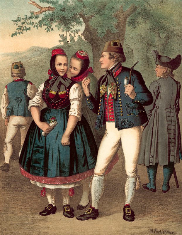 Alman kostümü, Chur-Hessen ve Schwalm by Albert Kretschmer