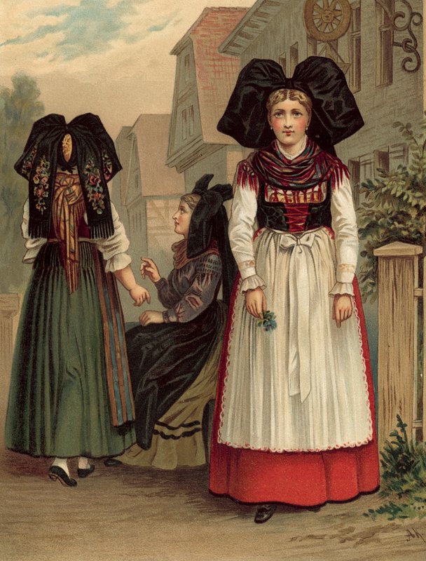 Alman kostümü, Elsass Geispolsheim by Albert Kretschmer