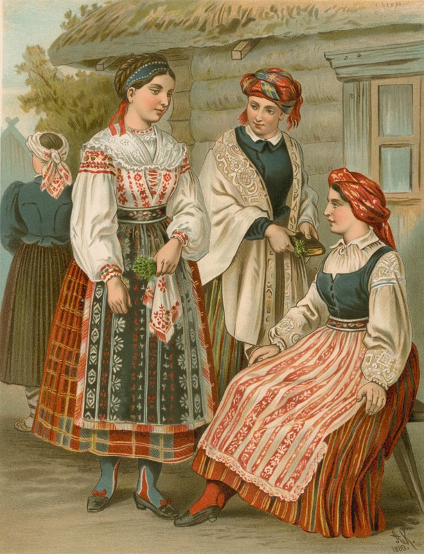 Alman kostümü, Litauen by Albert Kretschmer