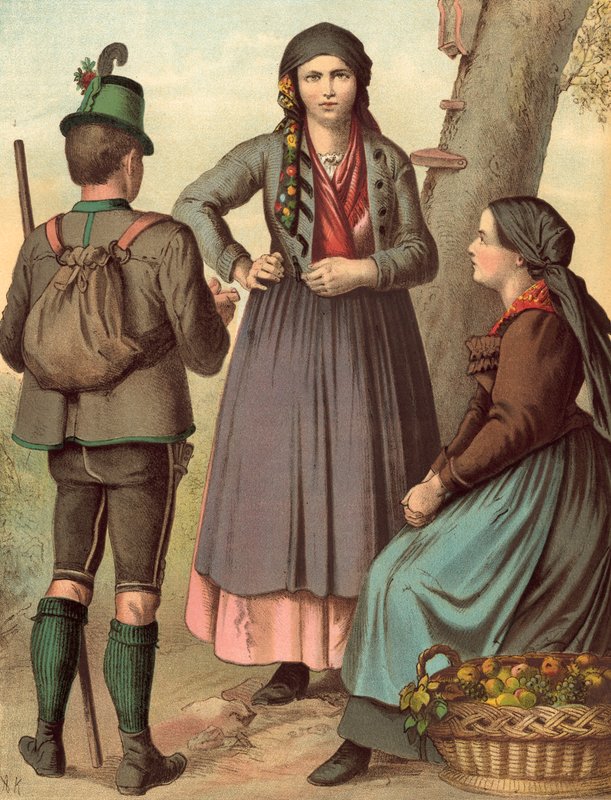 German costume, Oesterreich, Steiermark by Albert Kretschmer