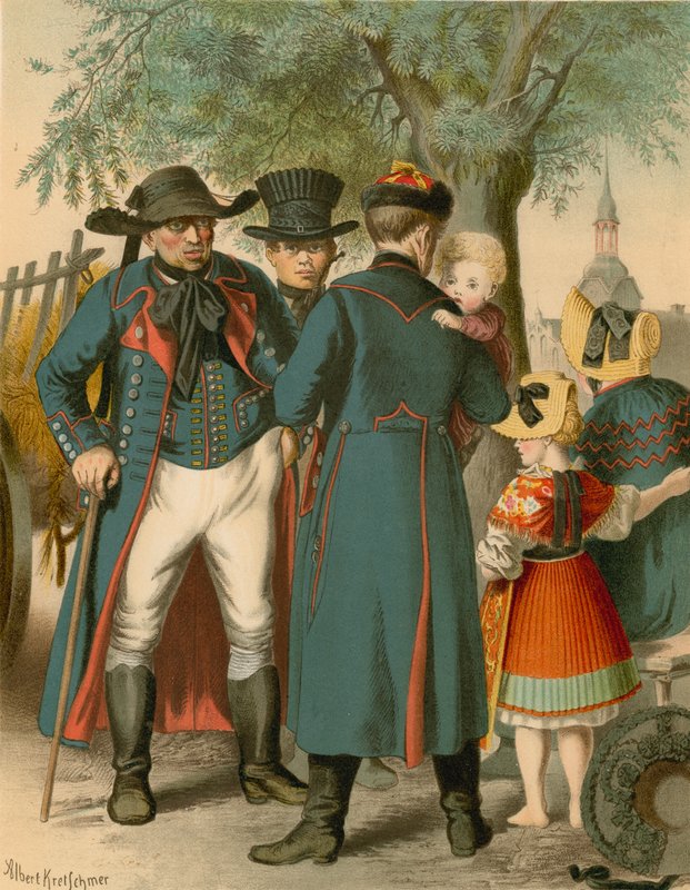 Alman kostümü, Pommern, Weitzacker by Albert Kretschmer