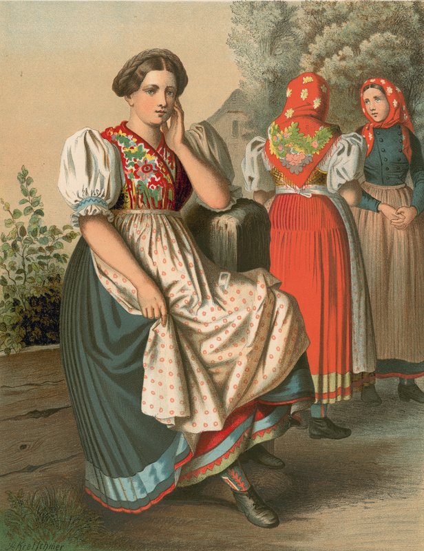 Alman kostümü, Schlesien, Tzarnowany by Albert Kretschmer