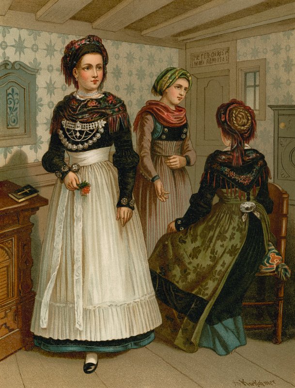 Alman kostümü, Schleswig, Fohr by Albert Kretschmer