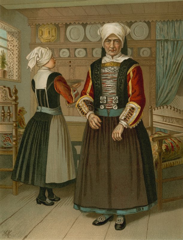 German costume, Schleswig, Ostenfeld by Albert Kretschmer