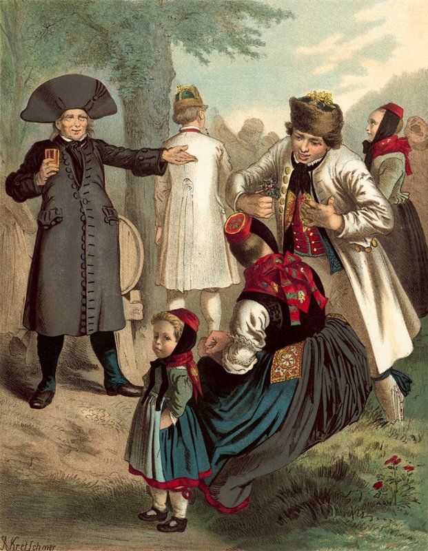 Alman kostümü, Thur-Hessen ve Schwalm by Albert Kretschmer
