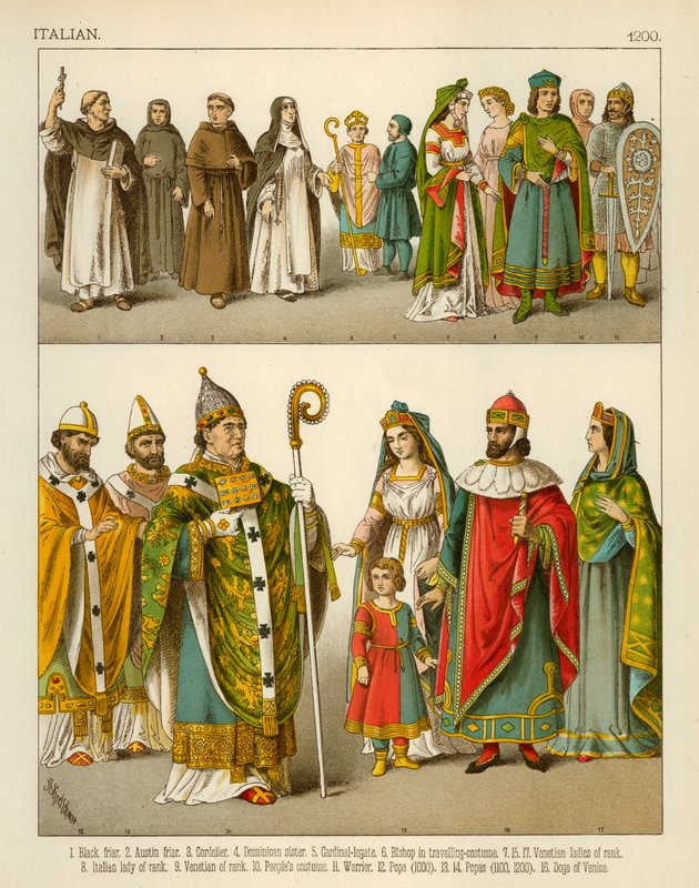 Italian Costume 1200 by Albert Kretschmer