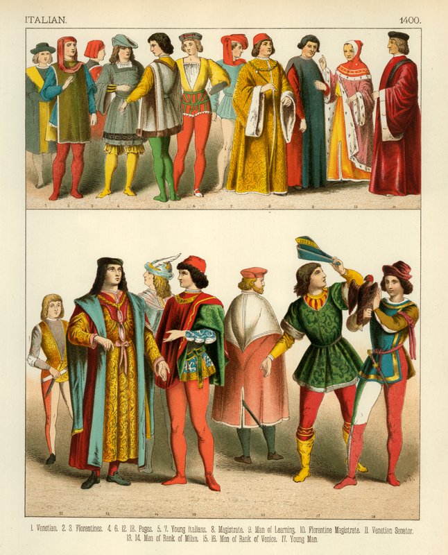İtalyan Kostümü 1400 by Albert Kretschmer