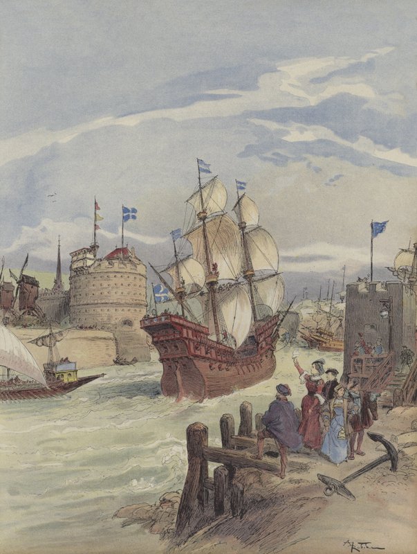 Kralın filosu Le Havre, La belle Francoise by Albert Robida