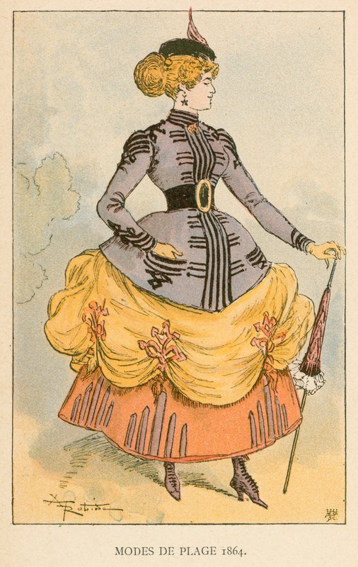 Plaj Modları 1864 by Albert Robida