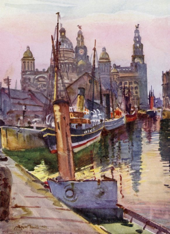 Liverpool, Canning Dock (renkli taş) by Albert Woods