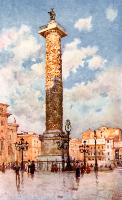 Marcus Aurelius Sütunu, Piazza Colonna by Alberto Pisa