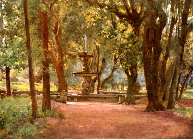 Ilex Caddesi ve Çeşme (Karanlık Çeşme) Villa Borghese by Alberto Pisa