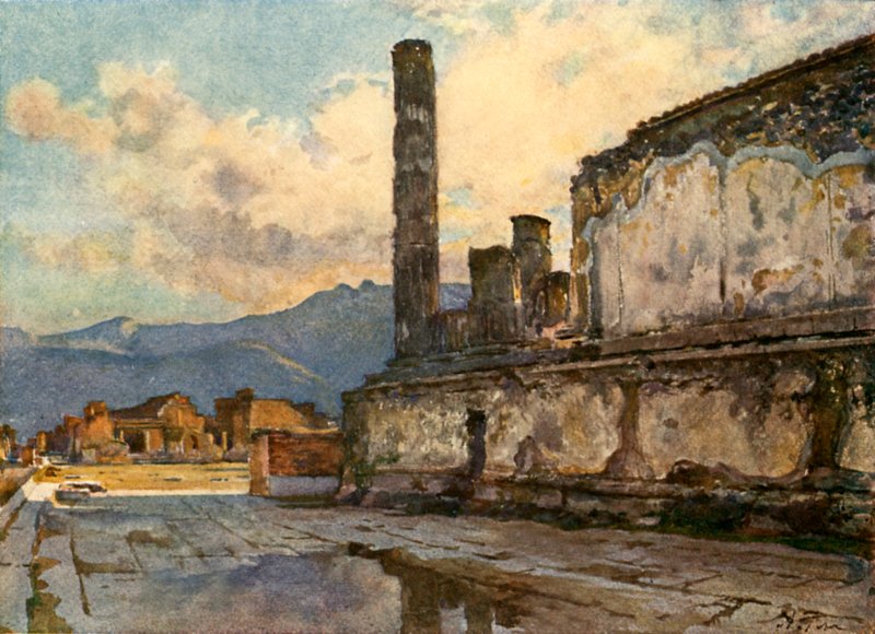 Forumda Jüpiter, Juno ve Minerva Tapınağı by Alberto Pisa