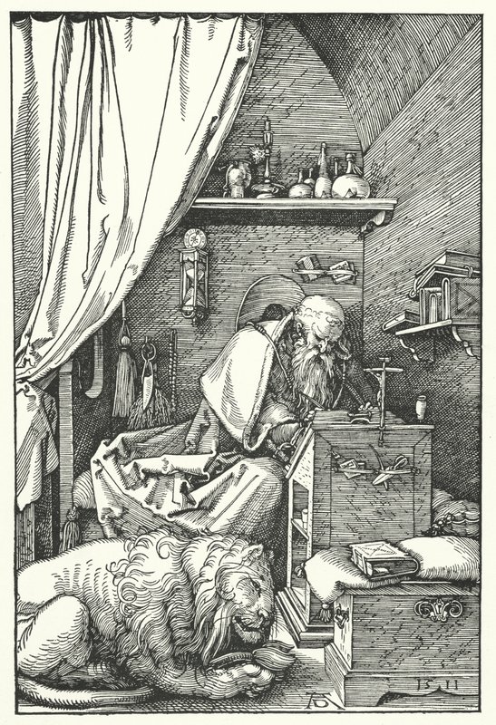 St Jerome in his cell  by Albrecht Dürer