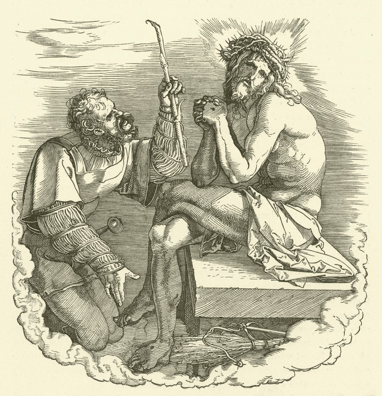 The Mocking of Christ (Christ as Man of Sorrows Mocked by a Soldier)  by Albrecht Dürer