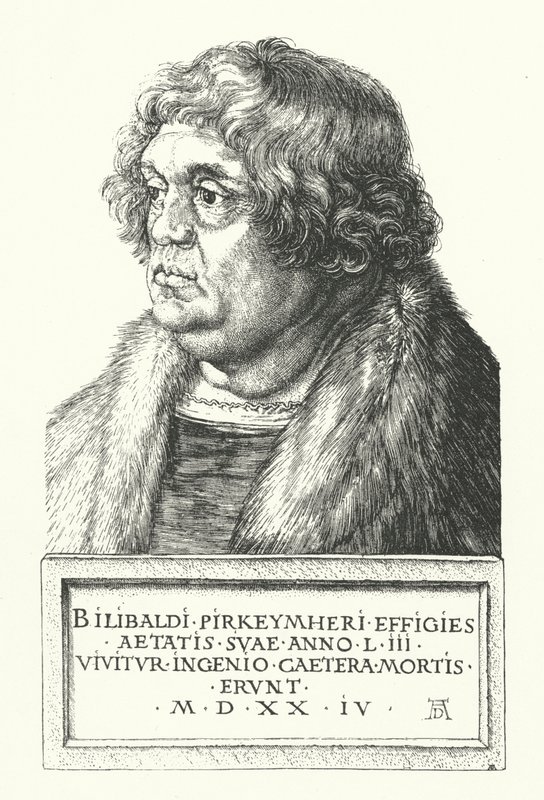 Wilibald Pirckheimer, German Renaissance lawyer, author and humanist, and closest friend of Albrecht Durer  by Albrecht Dürer